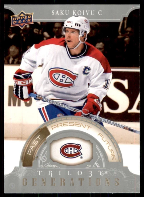 2022-23 UD Trilogy Generations #TG-8A Saku Koivu - Montreal Canadiens