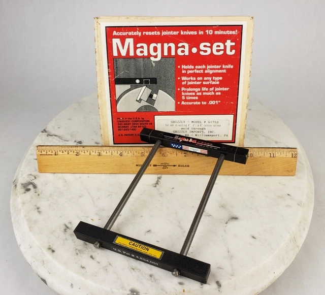 Magna Set Magnetic Jointer Knife Setting Jig W1210 Grizzly G1753 Uniquest Blade