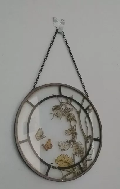 Vintage Stained Glass Hanging Glass Signed DML Dated 1982 20cm wide 1980s Window