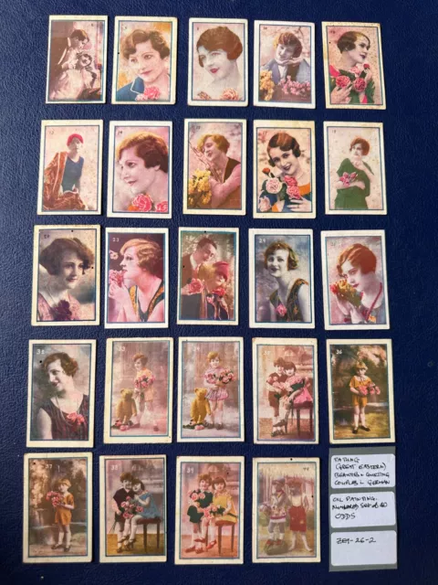 24 Chinese cigarette cards - 1930's Ta Tung Great Eastern European couples