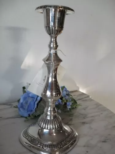 CANDELIERE IN SHEFFIELD  CANDELABRO IN SILVER PLATED PORTA CANDELA  H cm 26