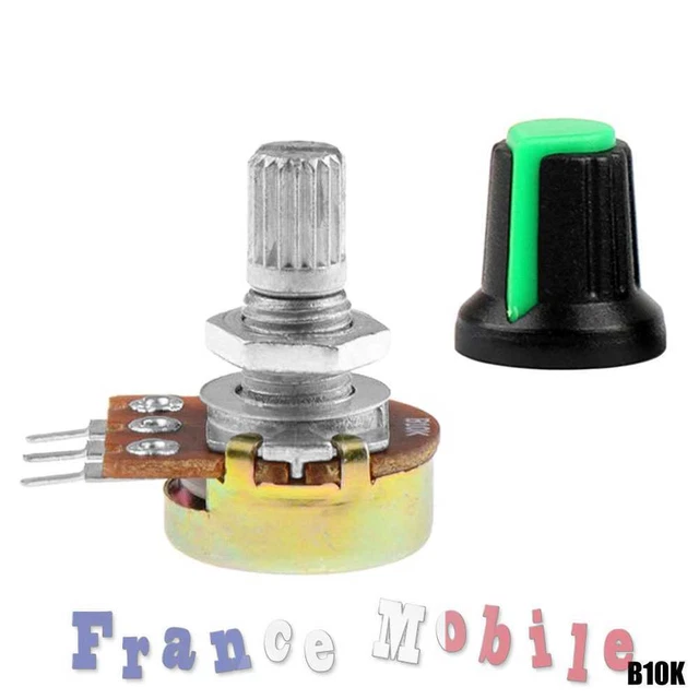 Potentiomètre Pot 2x 100 K ohm Log axe 6 Prise Physiologique 10k P.N119