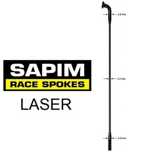 Sapim 14g Laser J Bend BLACK Stainless Spokes FACTORY LENGTHS SPECIAL ££