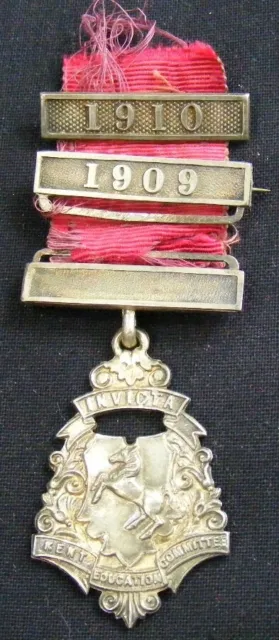 GB Original School Attendance Medal: Kent Education Committee bars 1909, 1910