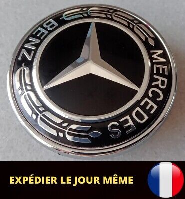 Logo Logo Capot Mercedes Benz  NOIR 57mm Emblème CLASSE C E CLK S Neuf 