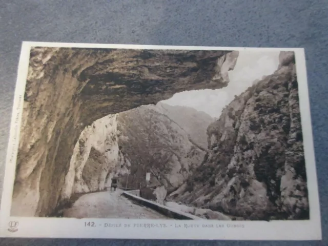 Carte Postale ancienne sépia  Aude Défilé de PIERRE-LYS la Route dans les Gorges