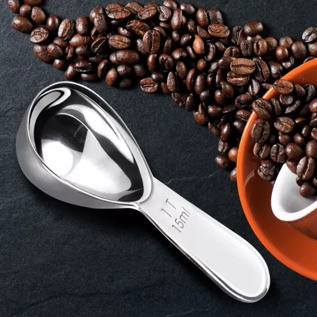 fr 304 Stainless Steel Coffee Spoon 15ml 30ml Measuring Spoon for Coffee Tea Sug