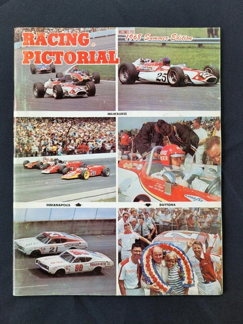 1968 RACING PICTORIAL Summer Magazine, Indy Car/NASCAR/USAC/Can-Am/Indy ...