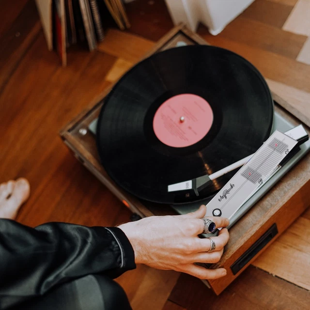 Accessori Per Fonografo Ricambi Giradischi Vintage In Vinile Da 28 Cm Giradischi 3 Velocità (33/45/78 RMP) Con Stilo - Foto 6