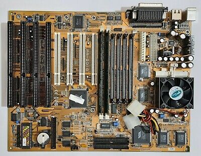 FIC PA-2010+ ISA AT/ATX Mainboard + Intel Pentium MMX 233MHz + 64MB SD-RAM
