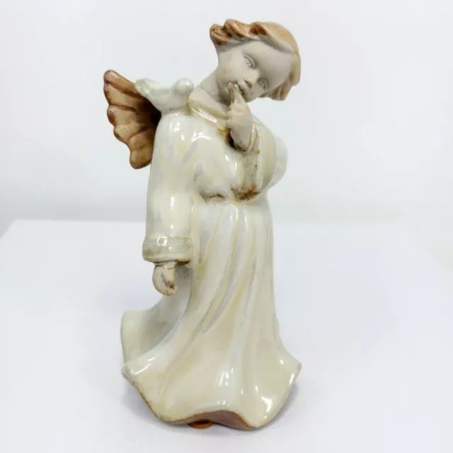 5" Vintage Ceramic Figurine Angel and Dove Hand Painted