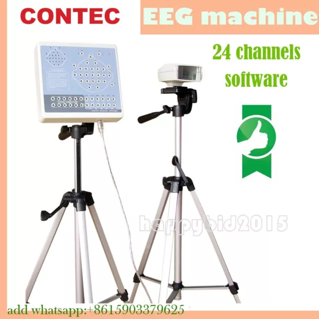 Digital 24 Channel EEG& Mapping System Machine KT88-2400,Software+Vedio+SPO2 NEW