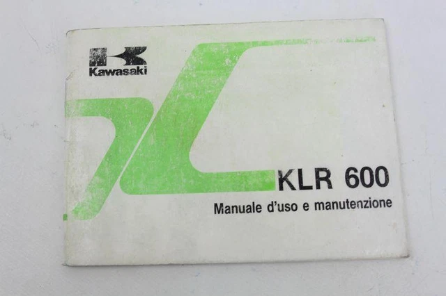 Manuale Uso E Manutenzione Kawasaki Klr 600 1984 Libretto Originale Italiano