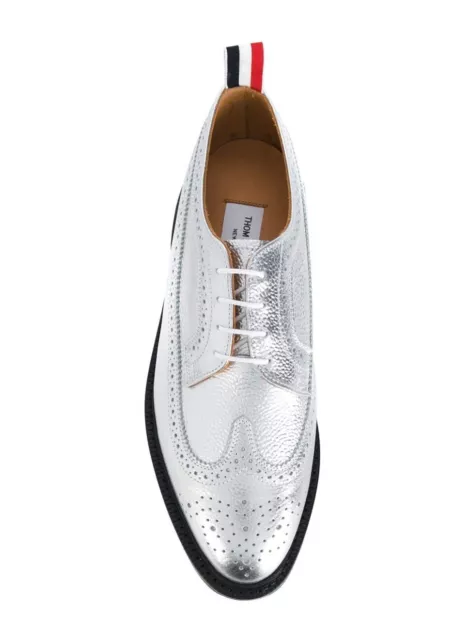 THOM BROWNE  Women Classic Longwing Brogues Grey Size 37 US Size 7 New With Box