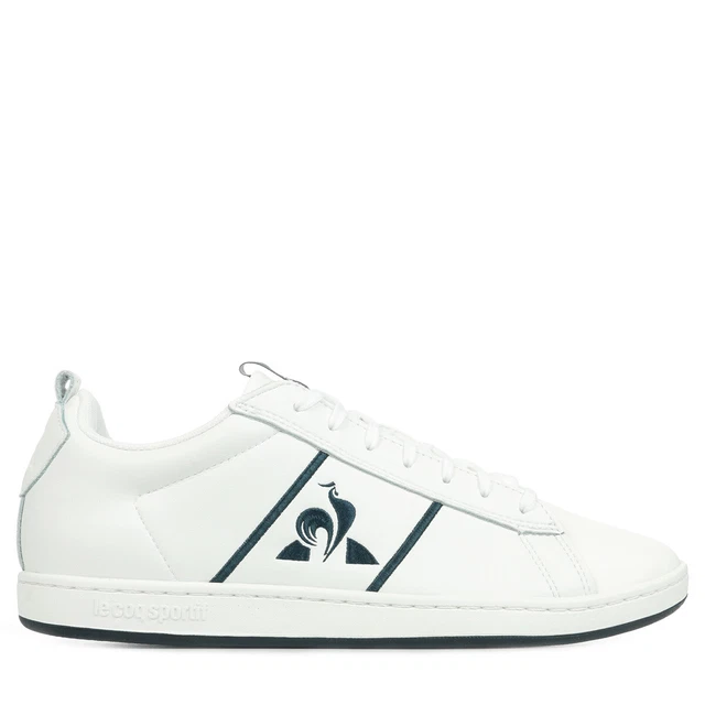 Chaussures Baskets Le Coq Sportif homme Courtclassic Sport Blanc Blanche Cuir