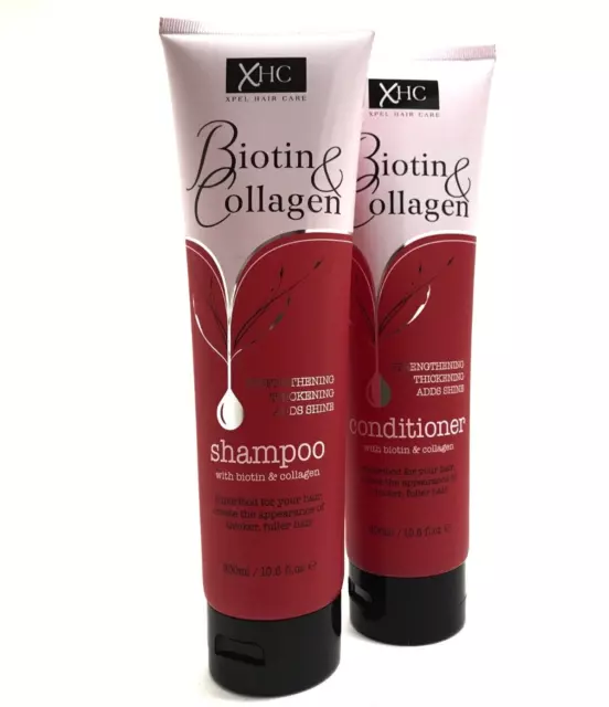 Xhc Biotin Collagen Strengthening Shampoo +  Conditioner Thickening Shine Repair