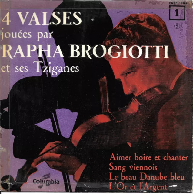 Rapha Brogiotti et ses Tziganes - "4 Valses" [Vinyle 45 Tours 7" EP]  1956