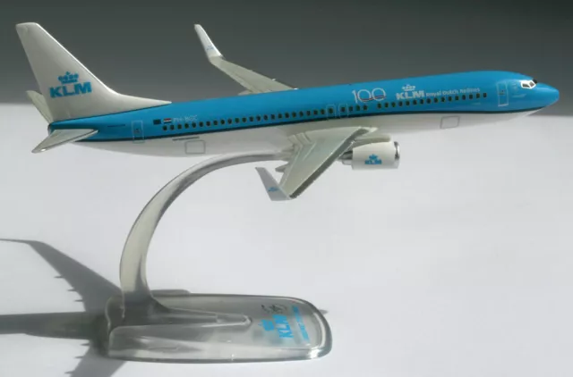 Modèle Snap-fit Collection Maquette Avion KLM Boeing 747-400M - Modèle Miniature 1:250 Avec Socle - Collection Herpa - Bleu Et Blanc Maquette Avion Herpa 1:250