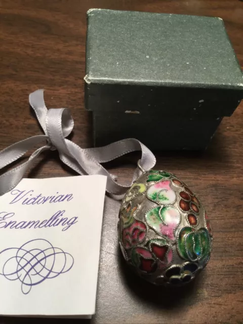 Cloisonne Victorian Enamelling COLLECTIBLE ORNAMENT Christmas Holiday NYCO