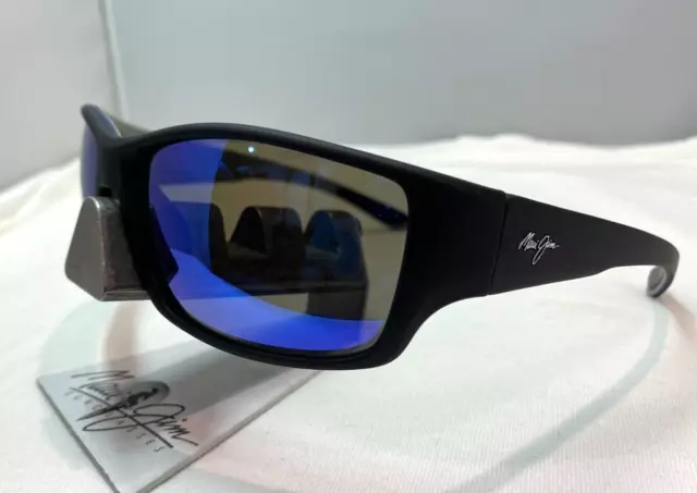 Maui Jim Local Kine Mj 810-53B Matte Black Blue Hawaii Polarized Sunglasses 9