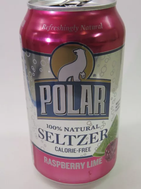 Craft BEER Empty Can POLAR Beverages Raspberry Lime Seltzer Water; Worcester, MA