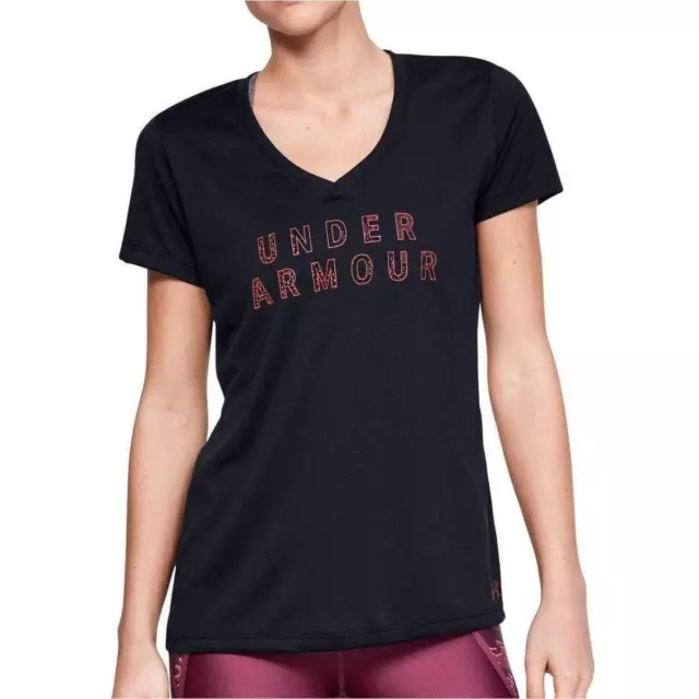 Under Armour Womens Tech Graphic Short Sleeve Training Top - Black