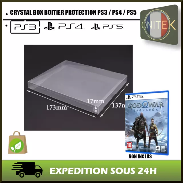 ✅ Boitier Protection Crystal Box Sony Playstation Ps3 / Ps4 / Ps5  0.3Mm Neuf
