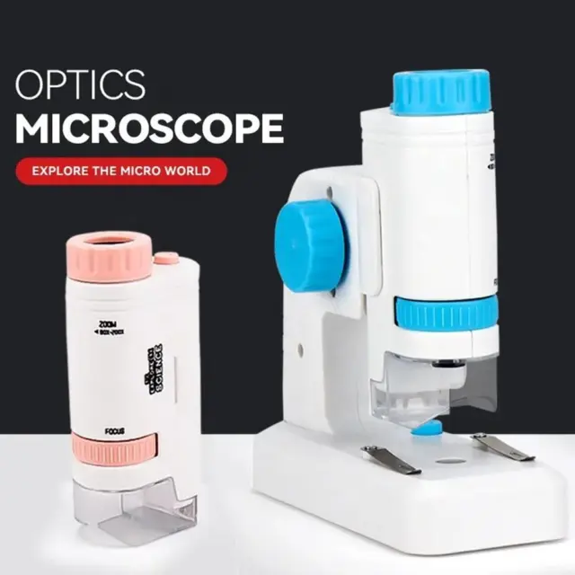 Portable Mini Pocket Microscope Kit Toy Lab Handheld Microscope Kids S99C