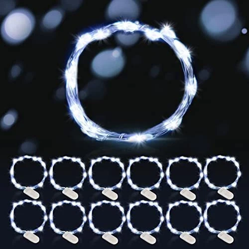 Hossom Guirlande Lumineuse Guirlandes Lumineuses à Piles 12 Packs 2M 20 LED F...