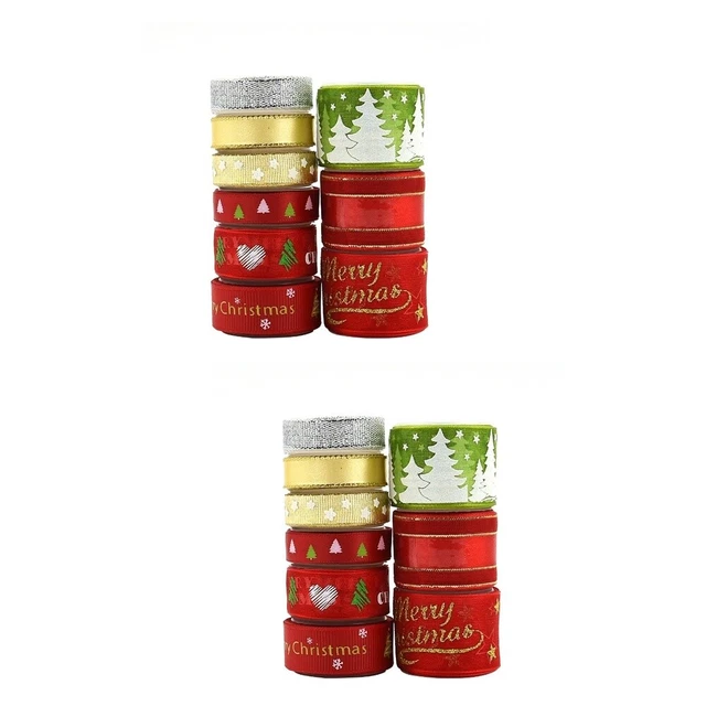 2 Sets Bänder Weihnachten Baum Band Frohe Weihnachten Band 12
