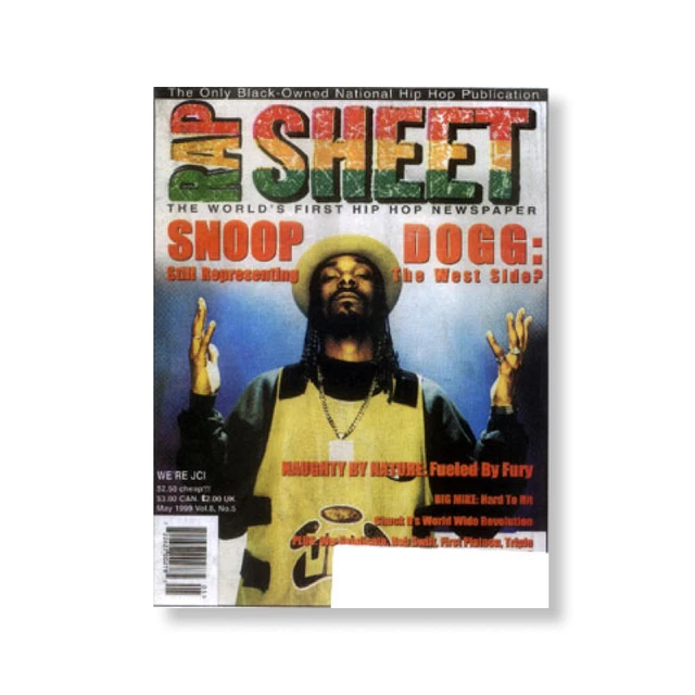&RARE& ORIGINAL Snoop Dogg Rap Sheet Magazine May 1999 v8n5