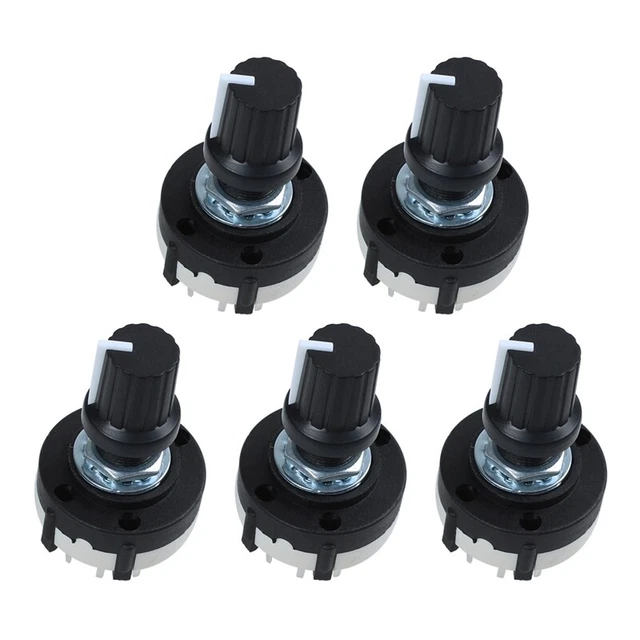 5X 3P4T 3-Pole 4-Position Single Tape Rotary Switch with Rotary Selector T6L6