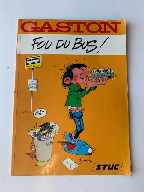 BD Gaston Fou du bus - Franquin - Publicité RTM (régie transports Marseille)