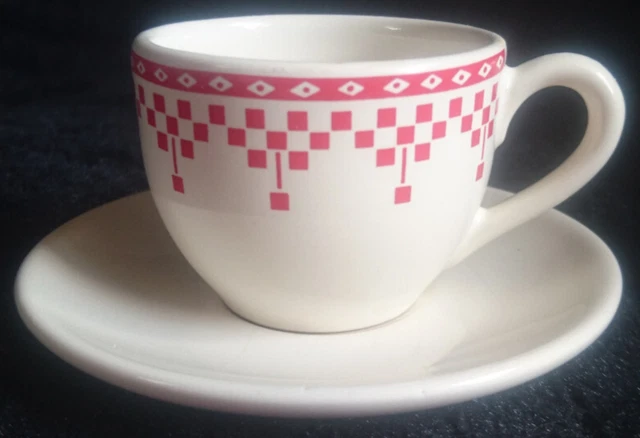 Cafetière Faïence Damier Rouge Cafetière / Pichet En Faïence Damier Rouge Et Ecru LE COMPTOIR DE FAMILLE - Vintage 2001, Occasion Bon état Lampe Faience