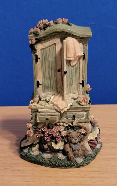 Ivy & Innocence Timeless Treasures #05064 Armoire with Flowers & Bear