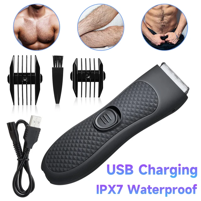 ELECTRIC MEN'S MANSCAPING Pubic Hair Trimmer Waterproof Groin Ball Body