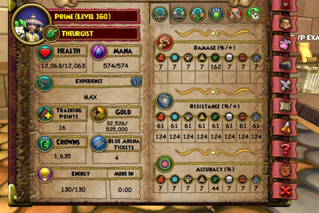 Wizard 101 Account Life Theurgist Lvl 160 60% Outgoing Healing Max Damage 41 PVP