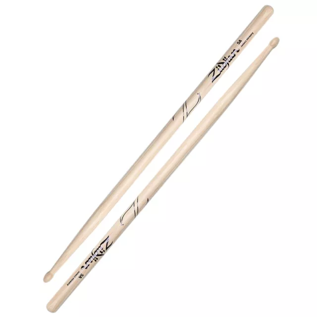 Zildjian Z5A Punta 5A Ovale Natural Bacchette Batteria 5A Punta Ovale Natural