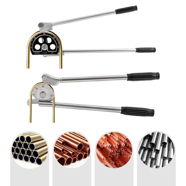 1/2In & 3/4Inch Manual Tube Bender Tool Anti-skid Handle Steel Pipe Bending AU