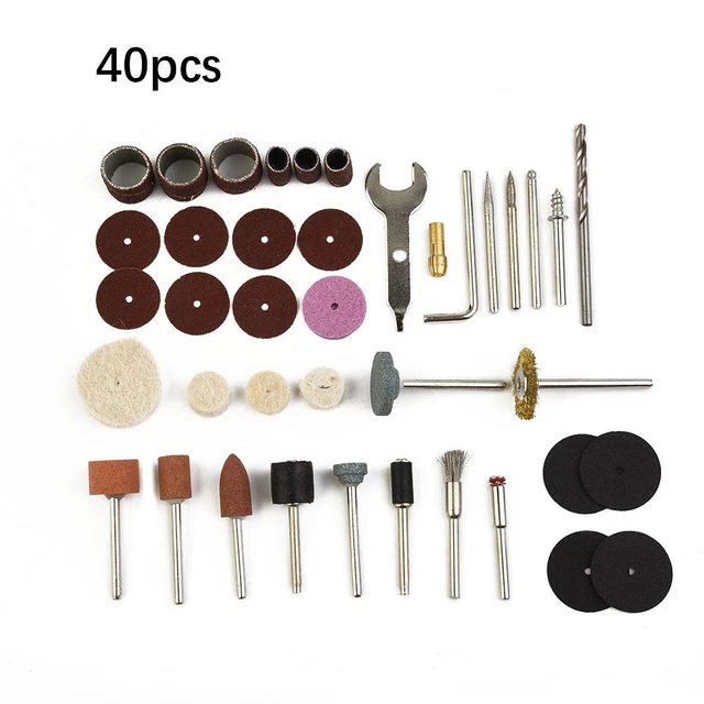 40pcs / Set Outil Rotatif Accessoires Meulage Polissage Perceuse Sculpture Neuf