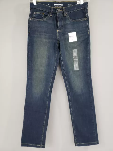 NEW SONOMA life + style Girls Dark Wash Blue Jeans Size 10 Skinny Flexwear