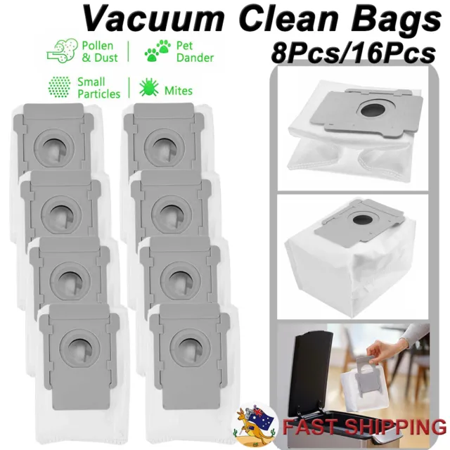8 Pack Disposable Dust Bags Replacement Self-cleaning Base Robot Dust Bags  For Irobot Roomba I7/e5/e6 Vacuum Cleaner, Dirt Handling Bag Accessory Kit