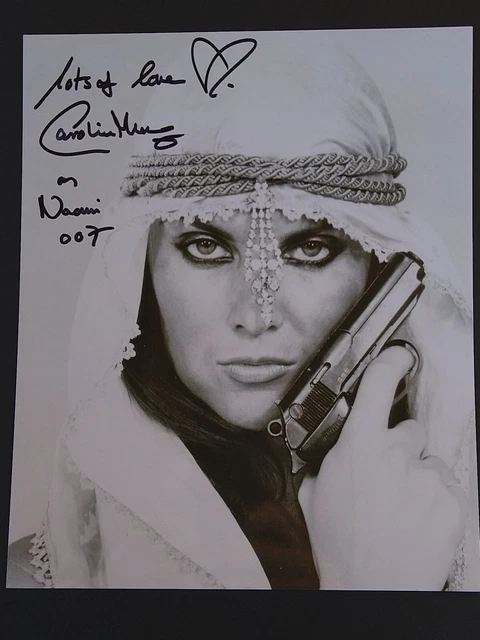 Photo Dédicacée James Bond - Roger Moore, Munro, Bach - Triple Autographe Signé COA