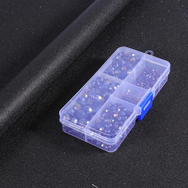 1 Scatola di 710pz Accessorio Gioielli Fai Da Te Piatto Cristallo Artificiale Perline Vetro