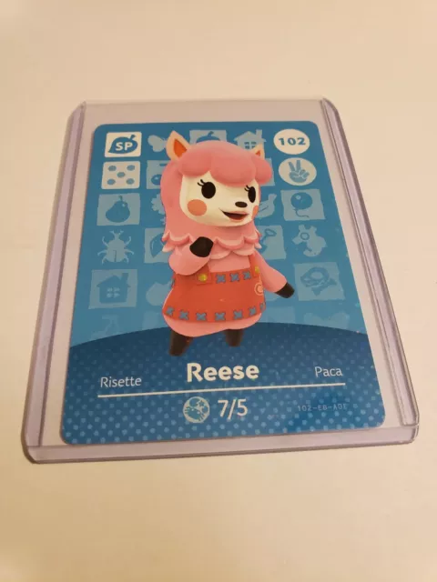 !SUPER SALE! Reese # 102 Animal Crossing NINTENDO Amiibo Card Series 2 MINT!!!