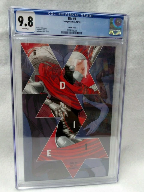 Die #1 Cgc 9.8 Image Comic Variant Cover White Pages