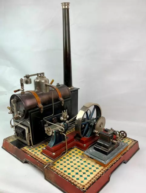 Antike Märklin Dampfmaschine 9er Kessel mit Plattenboden Originalzustand um 1910