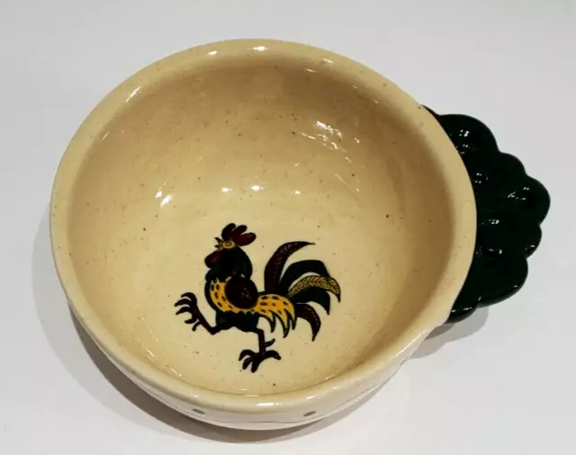 Metlox Poppytrail Provincial Green Rooster Lugged Cereal/Soup Bowl