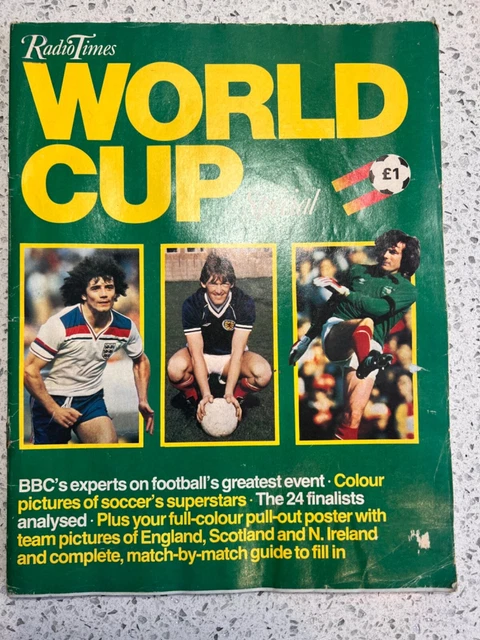 VINTAGE RADIO TIMES magazine 1982, World Cup Special, includes poster ...