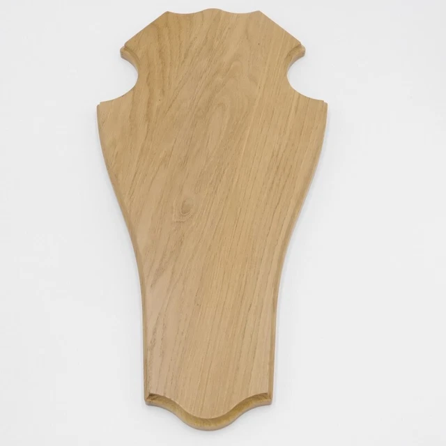 Ciervo Escudo de Trofeo Romo En Roble Claro Altura 50CM Hirschschild